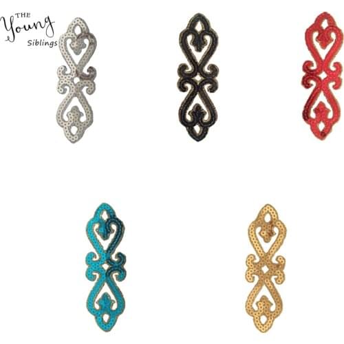 1pcs New Arrive Sequin Applique Embroidery Iron on patch Sticker Sewing Applique Badges For DIY Clothing Decoration Accessories