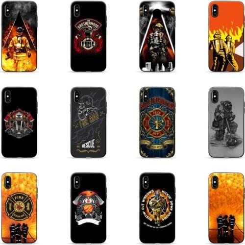 Firefighter Heroes Fireman Phone Case for iPhone 7 8 11 12 Pro X XS Max XR Samsung A S 10 20 30 50 70 Plus pro funda