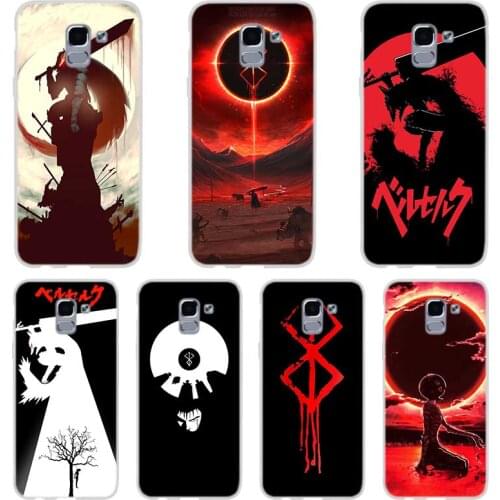 Phone case For Samsung Galaxy J6 J4 J8 Plus J7 2018 J3 J5 J7 Prime Pro 2017 2016 Covers Hot Berserk Guts Anime