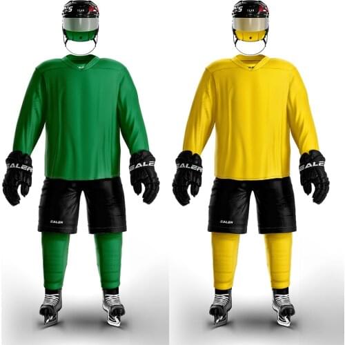 COLDINDOOR 2 pieces single color home and away hockey jersey for practice H6000