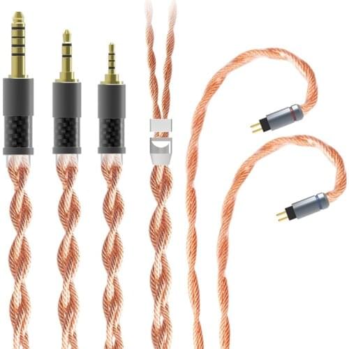 KBEAR Inspiration-C 4 Core Upgrade 4N Single Crystal Copper Woven Litz Structure Cable 2.5/3.5/4.4mm Plug Types Blon A8 BL mini