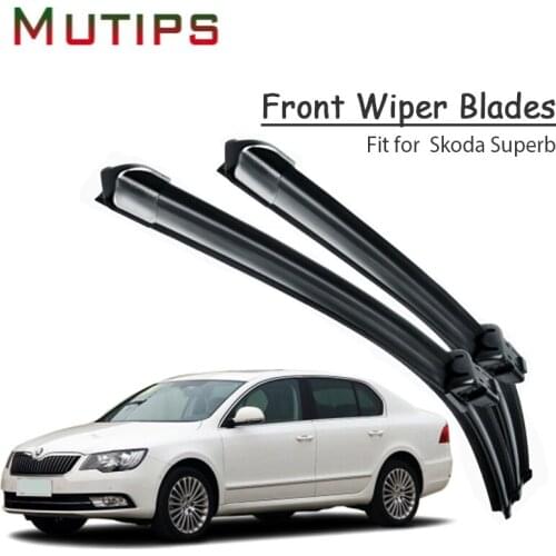 1Set Rubber Car Front Wiper Blade Kit For Skoda Superb B5 B6 B8 2018 2017 -2001 Original Replace Insert Strip Auto Accessories