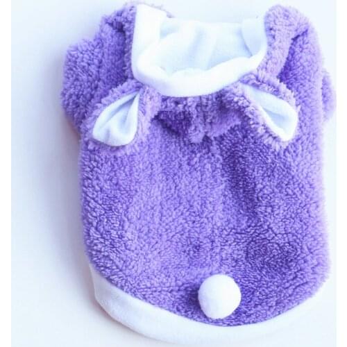 Rabbit Cosplay Puppy Clothes Dog Hoodie French Bulldog Pet Dog Clothes Winter Warm Coat Jacket Dog Hoodies Costume For Poodle