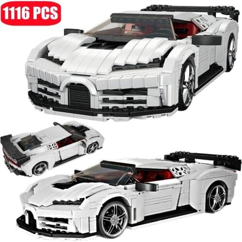 Creative High-Tech Classic Sports Racing Car Assembly Building Block Model MOC Supercar EB110 Brick Toys For Boys Holiday Gifts