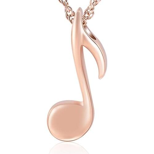Cremation Jewelry Urn Necklace for Ashes Music Note Keepsake Pendant Memorial Necklace for Women Human