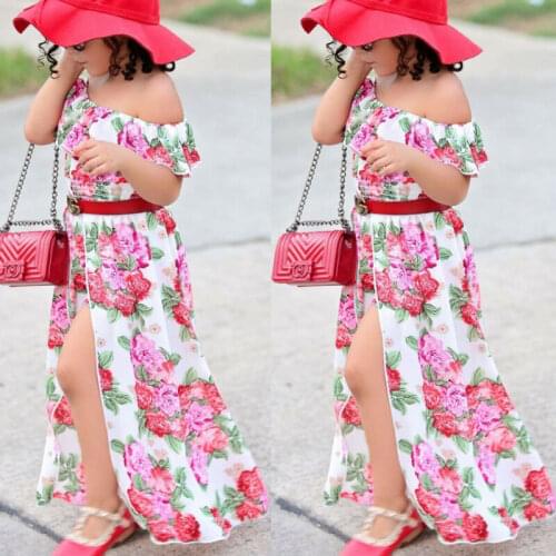 US Summer Kids Baby Girls 1T-6T Party Dress Flower Bridesmaid Princess Pageant Dress