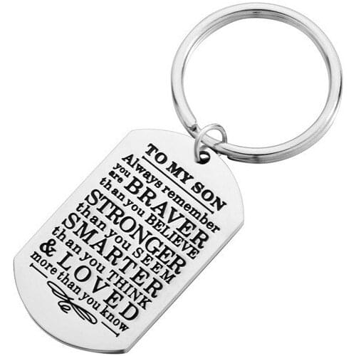 Hot-selling explosion-proof stainless steel jewelry, engraving Dabing brand engraving key chain, customizable factory direct sal