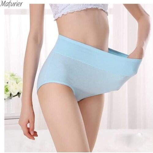 Mafurier Free Shipping High Waist 4pcs/lot Lifting Hip Women Cotton Panties Female Soft Sexy Briefs Lady Underwear Lingeries