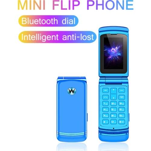 Mini Flip Ulcool F1 Mobile Phone Single Sim Smallest MTK6261 GSM 300mAh Wireless Bluetooth Dialer Handsfree Earphone Cell Phone