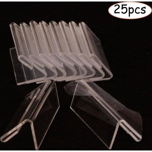 Newly 25pcs Mini Sign Display Holder Price Card Tag Label Counter Top Stand 20*40mm Wholesale Household Products
