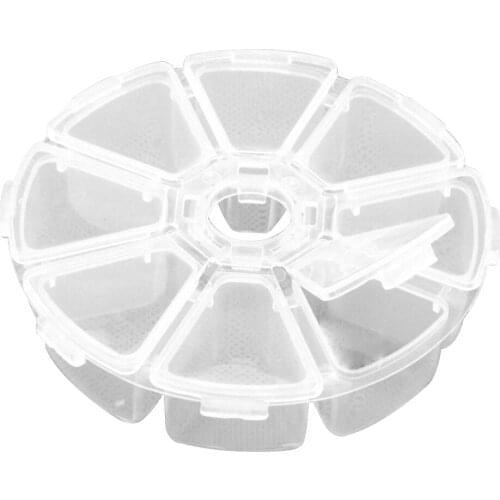 8 Grids Compartment Plastic Storage Box DIY Adjustable Container Jewelry Flower Shape Bead Screw Holder Case