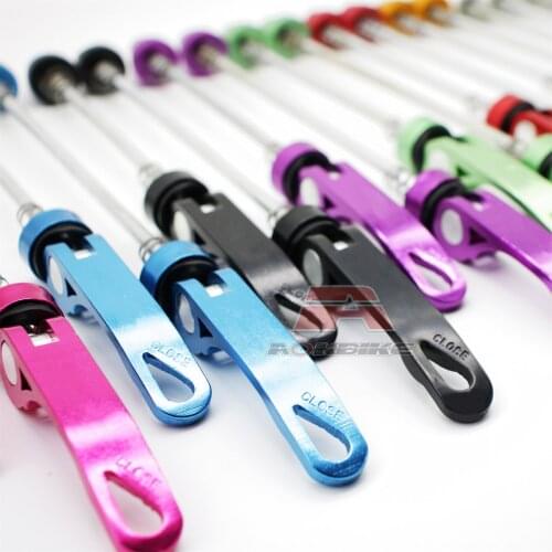 Custom Logos Brand OEM Bike Parts Quick Release Electroplated Hub Quick Release Colored Bicycle Parts Accessories