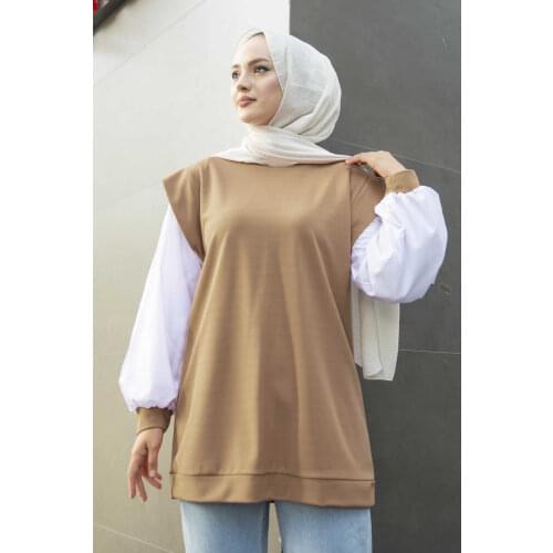 Sleeve Shirt Detailed Sweat Turkey Muslim Fashion Hijab Dress Islam Clothing Dubai Istanbulstyles Istanbul 2021