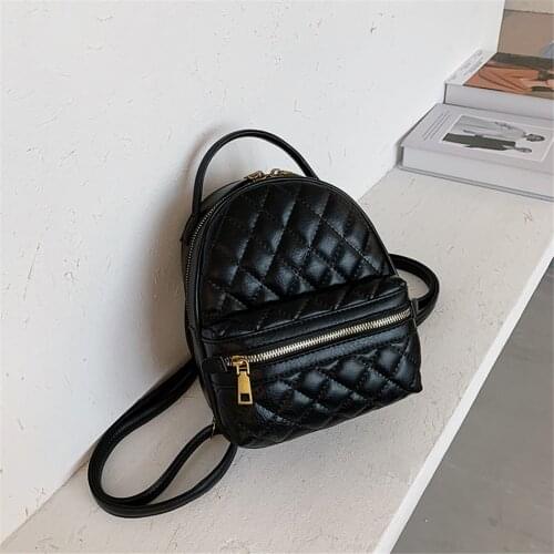 Small PU Leather Women Backpacks for Teenage Girl Multifunction Schoolbag Fashion Designer Backpacks High Quality Travel Bag