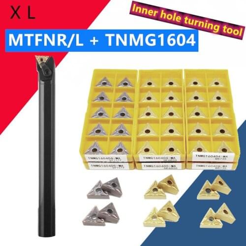 S16Q-MTFNL16 S20R-MTFNL16 S25S-MTFNR16 S32T-MTFNL16 Turning Tool Holder +TNMG16 Carbide Inserts Lathe Bar Tools Set S16Q MTFNL16