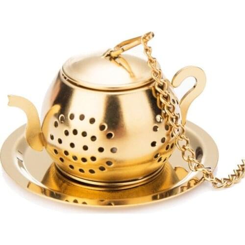 1pcs Stainless Steel Tea Infuser Strainers Exquisite Teapot Shape Flower Tea Filter home restaurant Kitchen Teaware Accessories