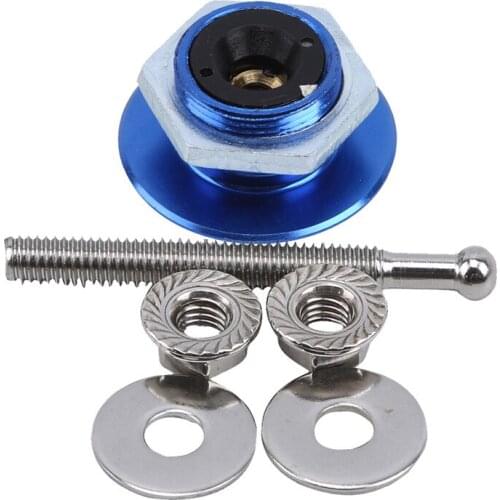 Universal 1.25" 32mm Aluminum Push Button Billet Hood Pins Lock Clip Kit Car Quick Pins