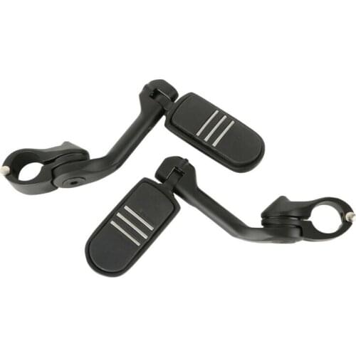 Motorcycle Universal 1-1/4"Long Angled Highway Engine Guard Foot Pegs For Harley