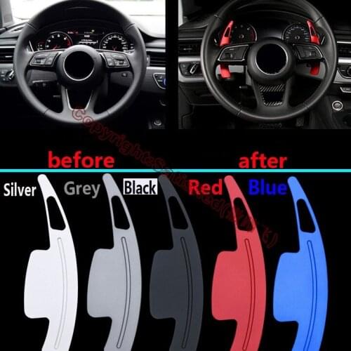 Aluminium Alloy Steering Wheel Paddle For Audi A4 2017 2018
