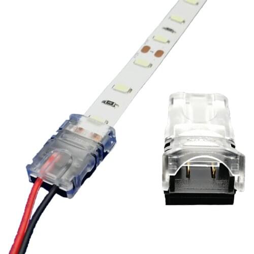 10pcs 2pin 3pin 4pin 5pin 8mm 10mm 12mm LED Strip Connector RGB RGBW Color 3528 5050 5630 LED Strip wire Connection Terminals