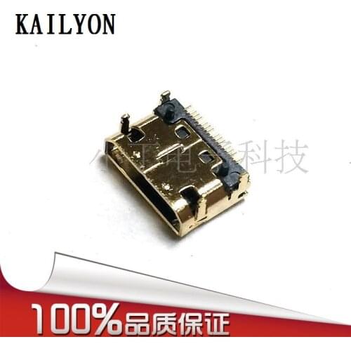 100pcs MINI HDMI mother mount 19P Mini HDMI interface housing gold-plated copper