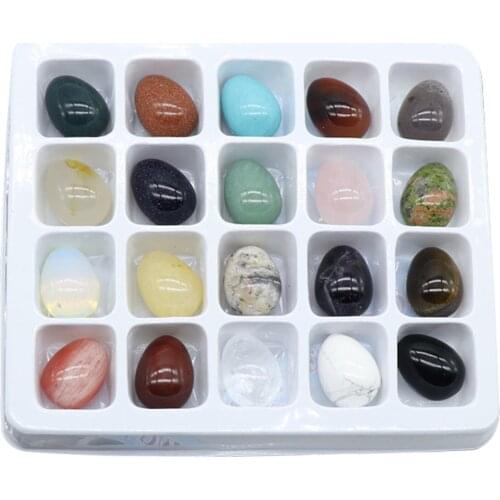 20pcs Gemstone Mixed Color Smooth Crystal Stone For DIY Crafts Decoration Box Of Stone