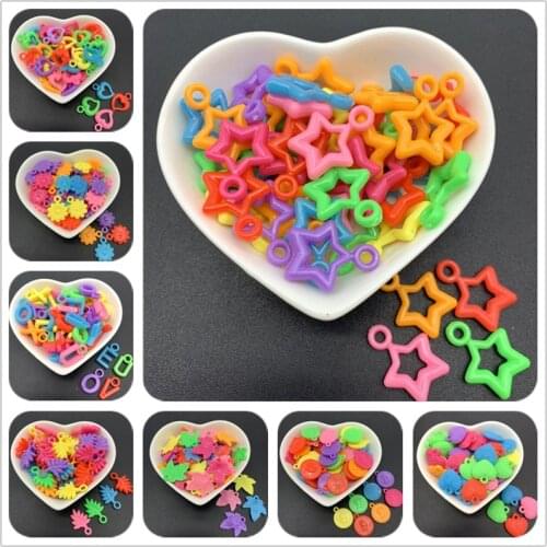 30pcs/Lot Acrylic Beads Mixed Colors Spacer Beads For Jewelry Making DIY Earrings Necklace Bracelet Jewelry Accessories