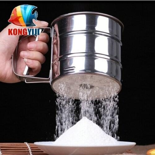 Stainless Steel Mesh Sieve Baking Cup Powder Flour Knife Tools Pastry