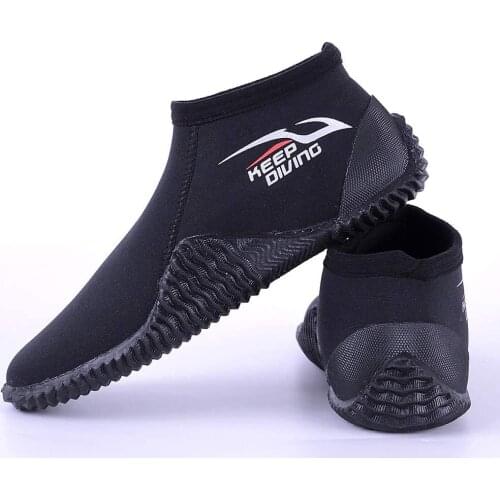 Adult Neoprene Nylon 4MM Diving Boots Non-Slip Scuba Snorkeling w/ Anti-Slip Rubber Sole for Surfing Windsurfing Water Sports