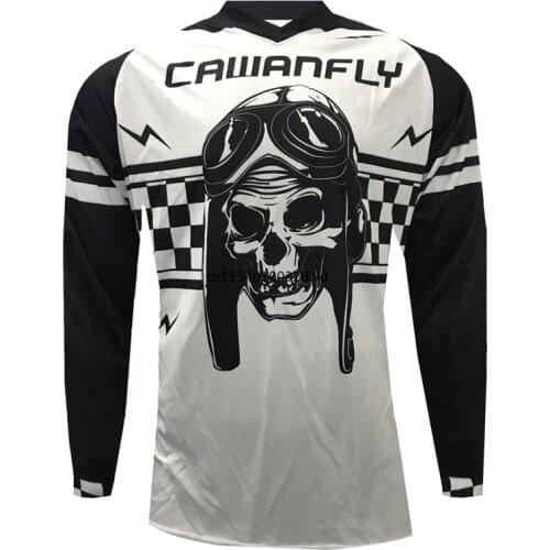 Skull riding moto jersey mx motocross shirt mountain bike enduro downhill jersey mtb bmx dirt bike cool feeling tops long sleeve