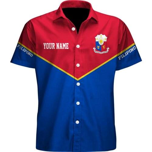 Hawaii Shirt Hawaiian beach Summer Filipino Customize your name Printed 3d Mens Shirt Harajuku Tee hip hop shirts 1