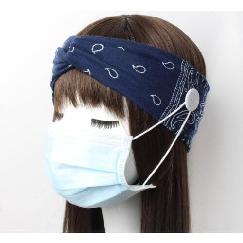 Amoeba Printing Cotton Sport Sweat Sweatband Headband Yoga Gym Stretch Unisex Head Band Tied Mask Hairband Hair Accessories