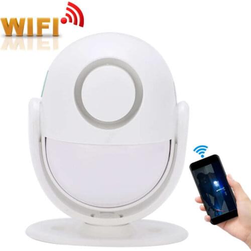 50-60Hz 120dB WiFi Infrared Motion Sensor 110 Degrees Alarm Burglar Alarm for Home Apartment EU Plug 100-240V