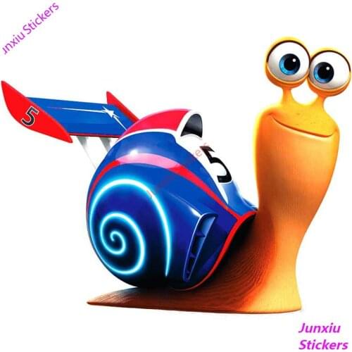 Creativity Cartoon Turbo Snail Creative Car Stickers and Decals Waterproof Vinyl Car Assessoires Cartoon Decoration KK13*10cm
