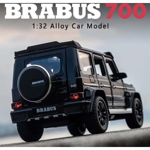 1/32 Diecast SUV Car Model G700 Modified Vehicle With Pull Back Music Off-Road Vehicle 6 Door Sopened Childrens Toy Collection