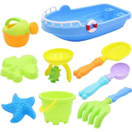9Pcs/Set Beach Sand Toy Delicate Craft Stylish Smooth Surface Beach Sandbox Shovel Set for Outdoor Summer Children Toys
