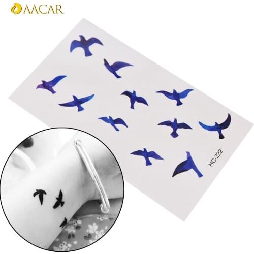 Tattoos Stickers For Men Women 1 Sheet Bird Design Remove Fake Tattoo Sticker Body Art Flash Waterproof Temporary