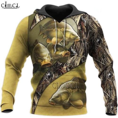 HX Newest Popular Carp Fishing Art 3D Print Men Hoodie Sweatshirt Unisex Streetwear Zip Pullover Casual Tracksuits Drop Shipping