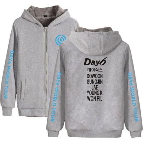 New DAY6 World Tour GRAVITY Hoodie Hoody Men Women Zipper Hoodies Jackets Daily Casual Long Sleeve Unisex Hooded Sweatshirt Tops