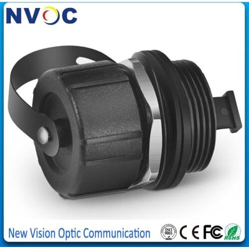 Free Shipping Outdoor IP67 MPO Bulkhead Fiber Optic Adapter/Mating Sleeve with Dust Cap,ODVA LC/SC/MPO Fiber Adaptor Connector