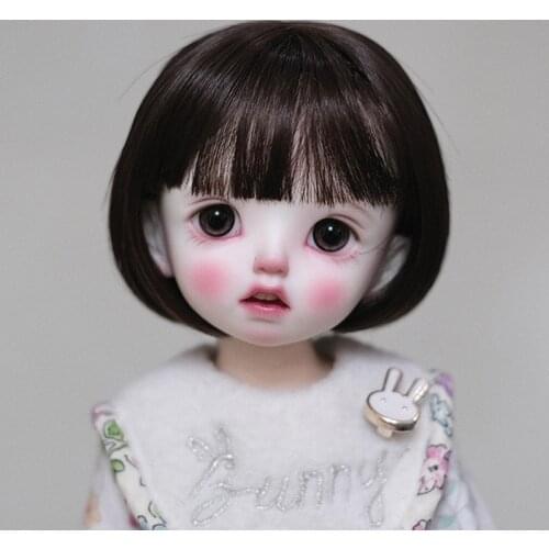 1/3 1/4 1/6 1/8 Bjd SD Doll Wig High Temperature Wire Short Black Wig For Hair