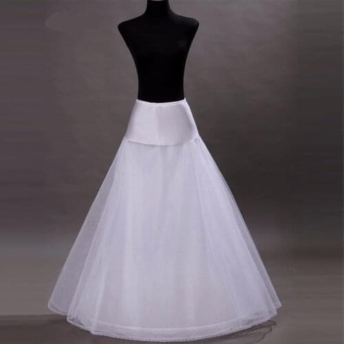 Plus Size In Stock High Quality A Line 1-HOOP Bridal Petticoats Wedding Gown Petticoat Slip Underskirt Wedding Accessories