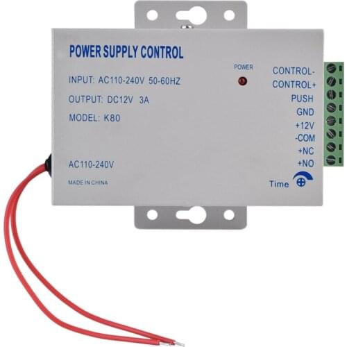 Retail K80 Door Access System Electric Power Supply Control DC 12V 3A Miniature Power/Electric Lock Power/Access Control System