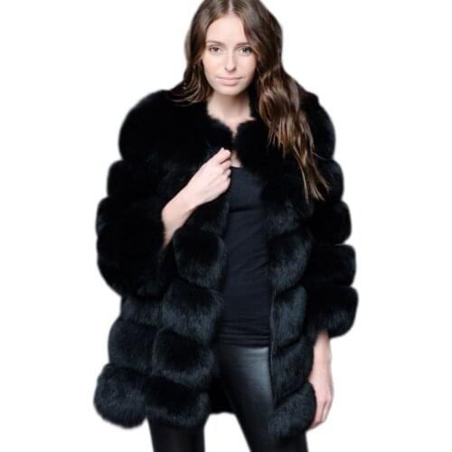 Savabien Women Winter Jackets And Coats Furry Soft Thick Warm Fox Faux Fur Coat 2019 Luxury Female Jackets Festival Fur Coats