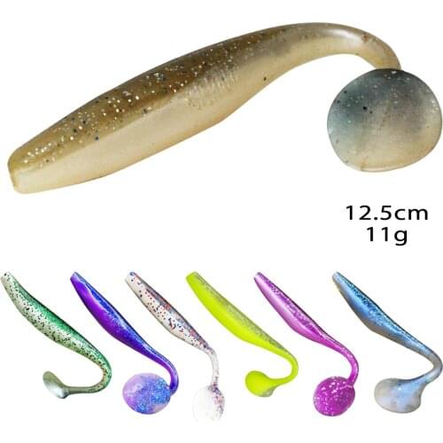 Shad Swimbait Softjerk Perch Zander Fishing 12.5cm 11g 35pcs Rubber Bait Spin fishing Soft Fishing Lures