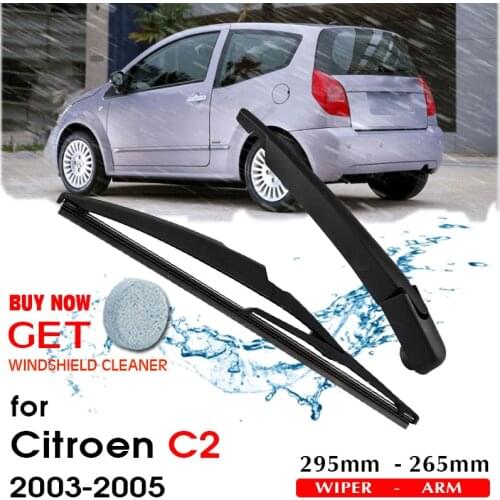 BROSHOO Car Rear Wiper Blades Back Windscreen Wiper Arm For Citroen C2 Hatchback (2003-2005) 295mm,Windshield Auto Styling