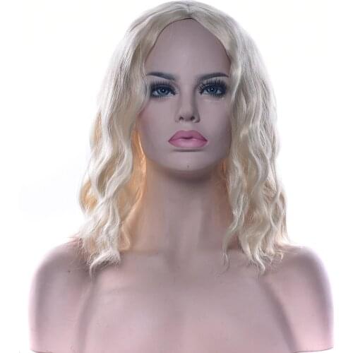 Soowee 10 Colors Short Curly 613 Blonde Cosplay Wig Party Hair Red Gray High Temperature Fiber Synthetic Hair Wigs for Women