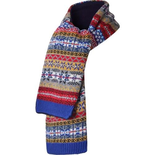 TOU--Baby Girl Winter Warm Knitted Scarf Kids Christmas Soft Scarves Child Embroidered Scarf Lovely Multicolor Scarf 1pc