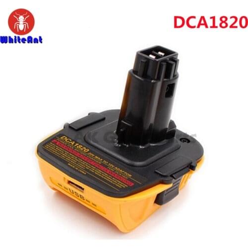 USB Battery Adapter DCA1820 Converts 18V To 20V For DEWALT XRP DC9096 DE9039 DE9095 DW9095 DW9096 DW9098 20V Li-Ion Batteries
