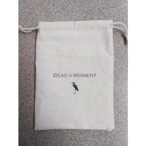 High quality 11*15cm(500pcs) and 23*30.5cm(300pcs) cotton jewelry pouch gift pouch custom logo drawstring gift bag